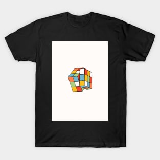 Retro colorful design with Rubik’s cube T-Shirt